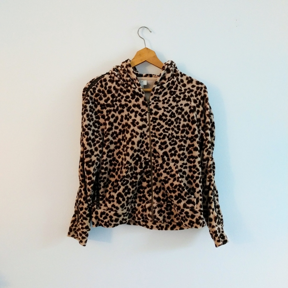 Vintage Neiman Marcus Leopard Velour Hoodie